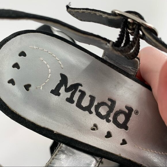 Mudd Frankie womens heels size 10 black satin chunky formal party vintage Y2k - Picture 12 of 14